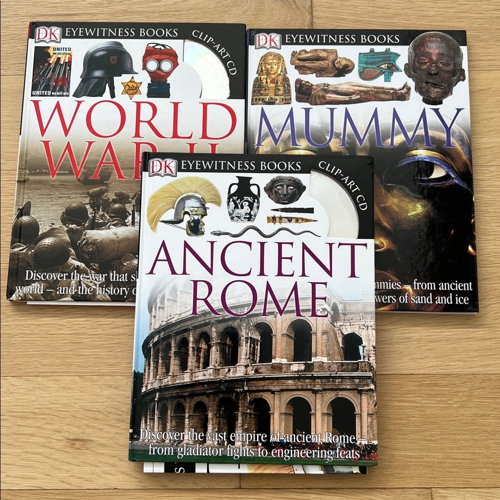 DK Eyewitness Hardcover Learning Books Clip-Art CD Lot of 3